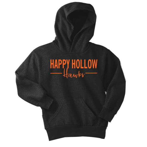 Hawks Design - Youth Core Fleece Pullover Hooded Sweatshirt Thumbnail