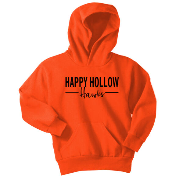 Hawks Design - Youth Core Fleece Pullover Hooded Sweatshirt Thumbnail